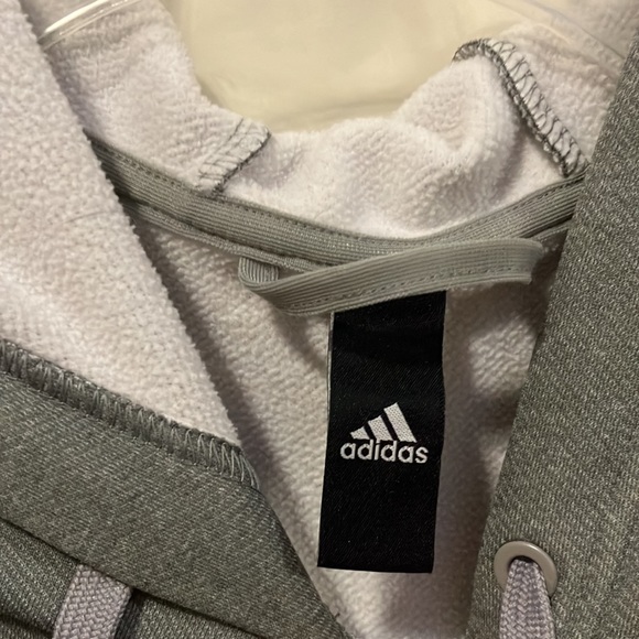 Females, size small adult, adidas gray+silver glitter hoodie - Picture 5 of 7